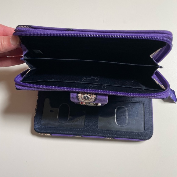 Vera Bradley Purple Paisley Shoulder Bag and Wallet - Picture 6 of 10